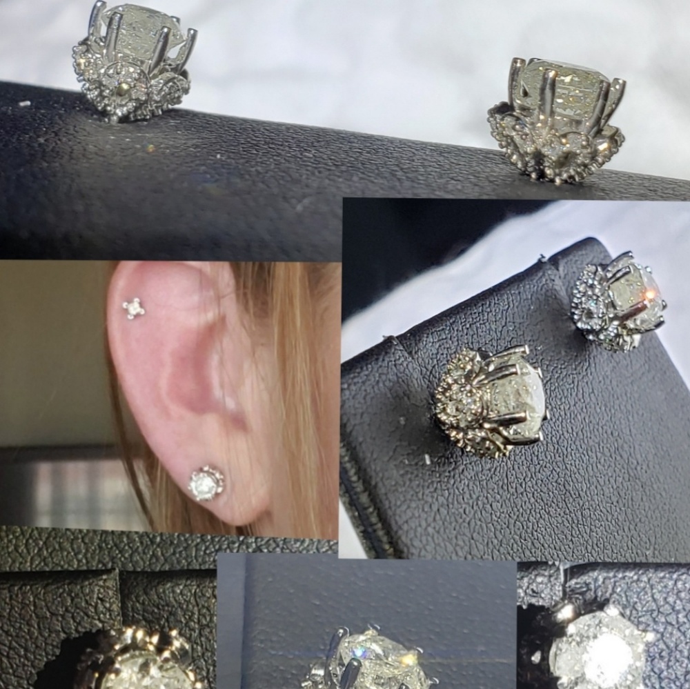 2 karat diamond studs